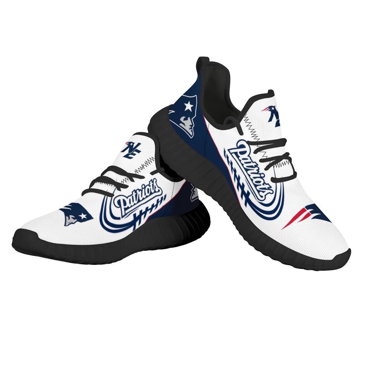 Men's NFL New England Patriots Mesh Knit Sneakers/Shoes 002